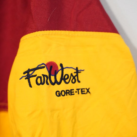 FAR WEST Vintage 90s Yellow and Red Hiking and Ski Jacket (Men's M) - Picture 4 of 13